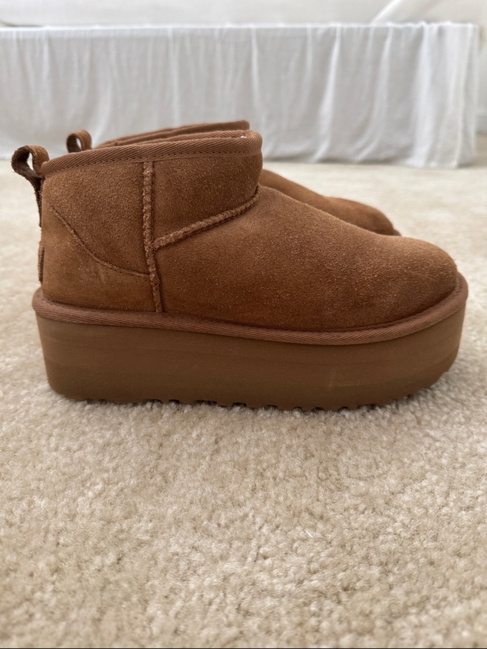 UGG Chestnut Platform Mini Boots